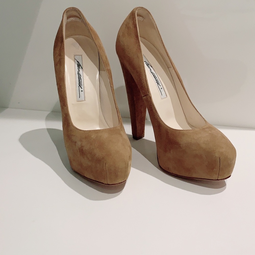 Brian Atwood Suede Platform Pumps